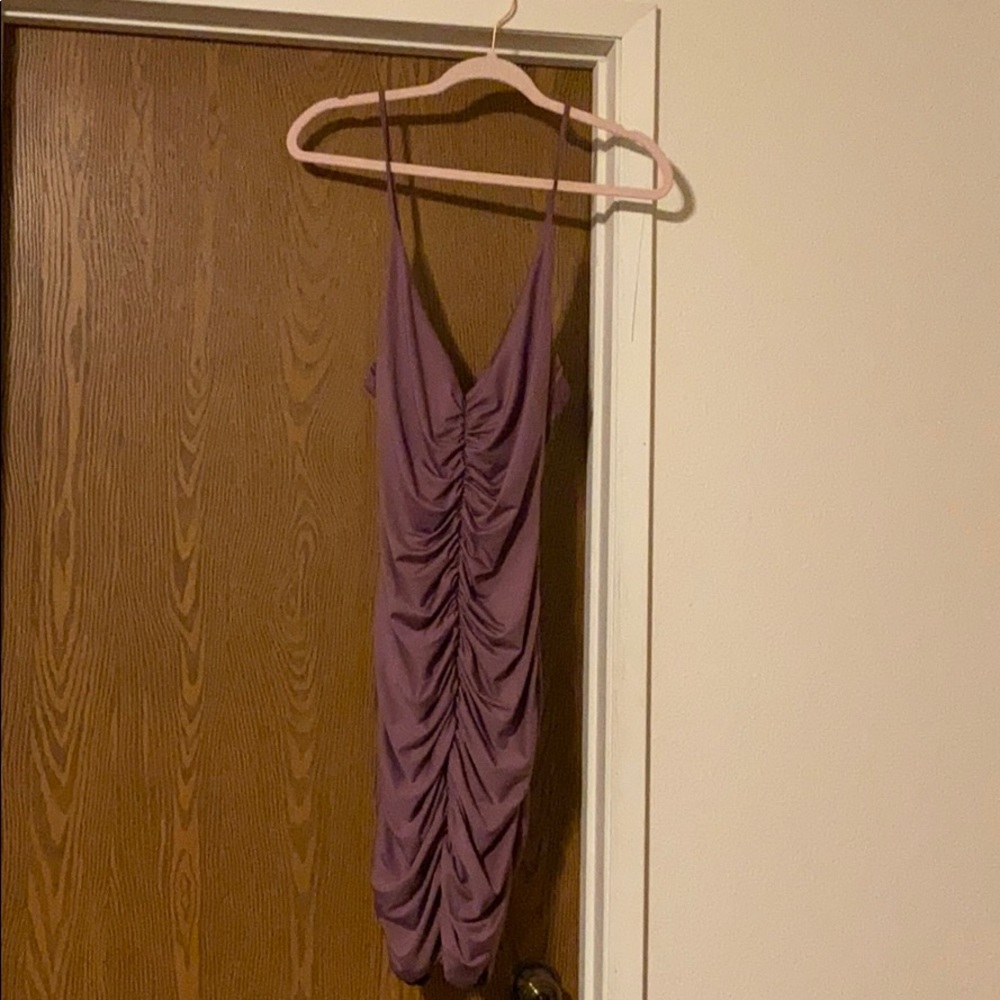 Lavender V neck party dress!